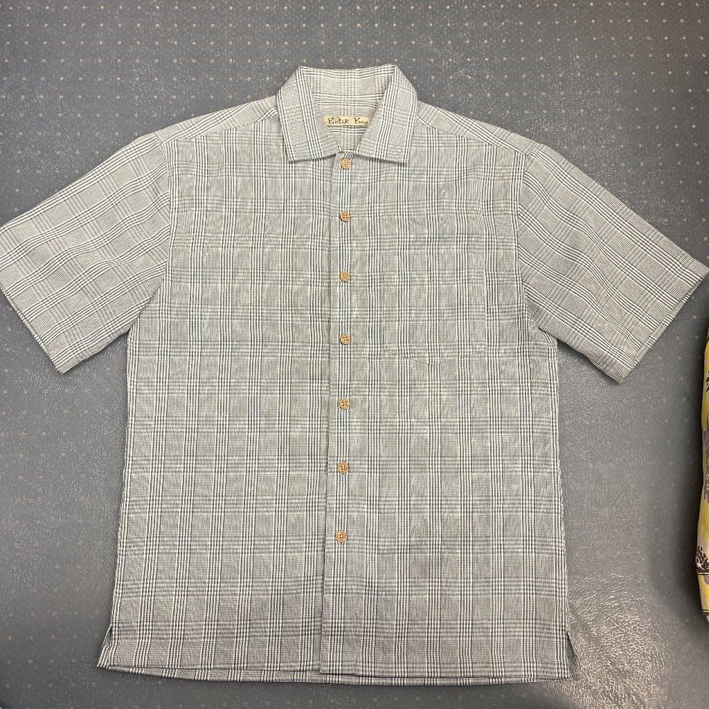 Men's Batck Bay Plaid Shirt Sz SMALL